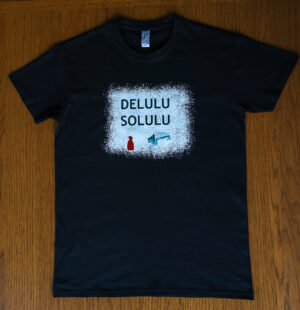 Statement T-Shirt β SOLULU not DELULU β Red & Wolf on white